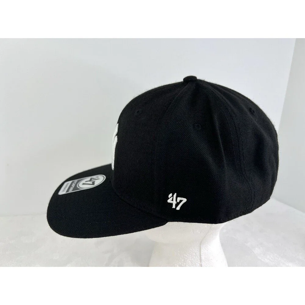 ’47 Brand New York Yankees Captain Black Snapback Hat Cap MLB Men’s OSFM New